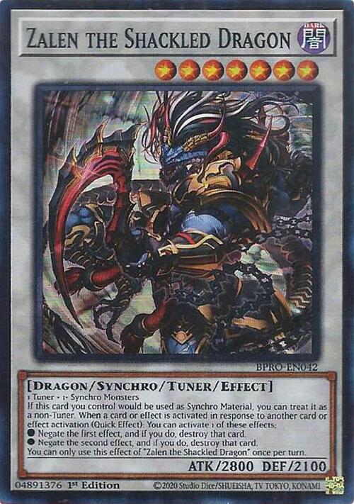 Zalen the Shackled Dragon Card Front