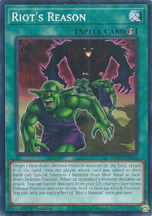 Riot's Reason Card Front