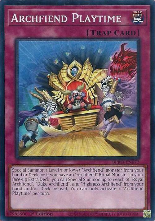 Archfiend Playtime Frente