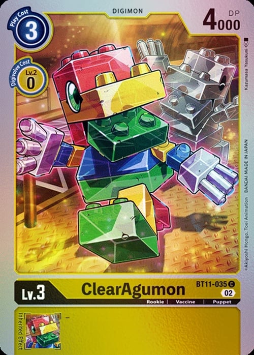 ClearAgumon Card Front
