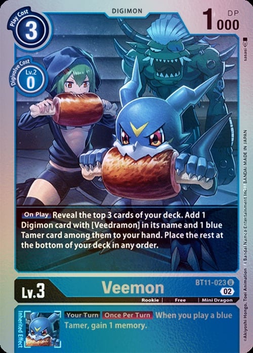 Veemon Card Front