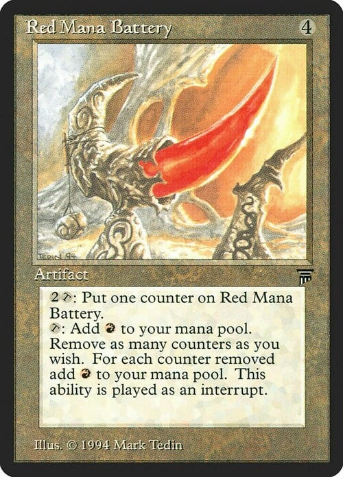 Red Mana Battery Card Front