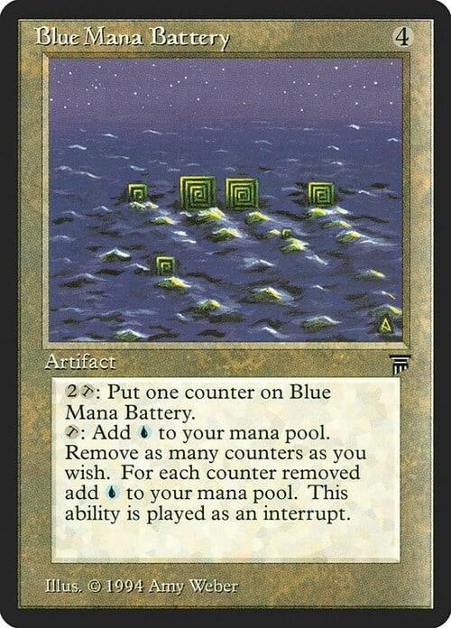 Blue Mana Battery Card Front