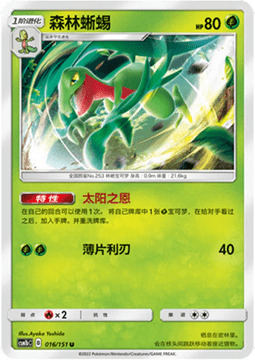 Grovyle Card Front