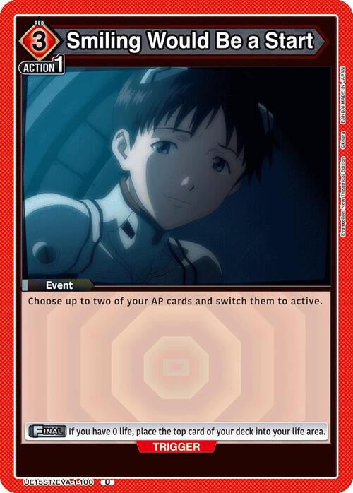 Smiling Would Be a Start Card Front