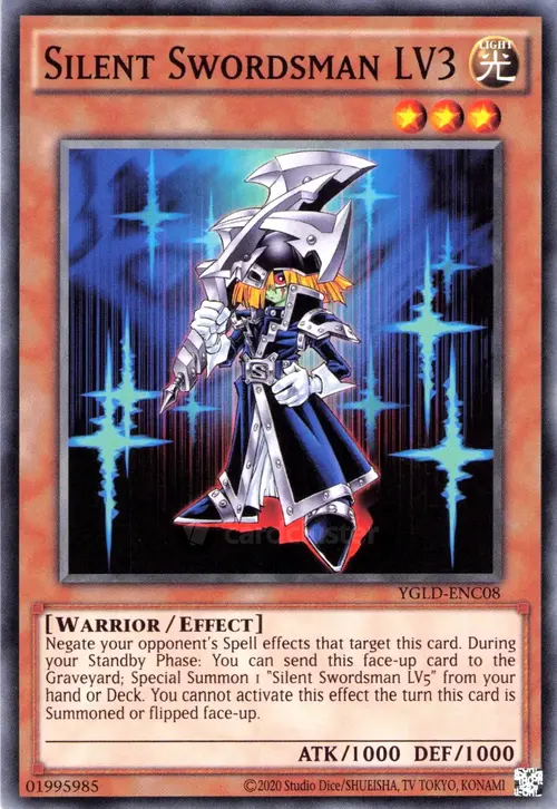 Silent Swordsman LV3 Card Front