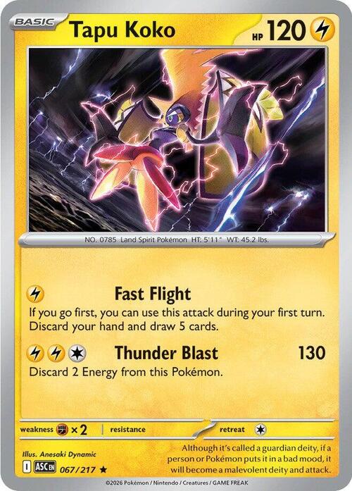 Tapu Koko Card Front