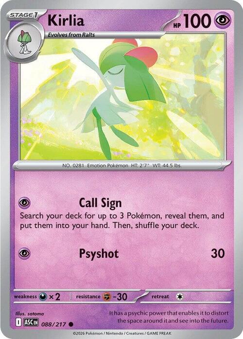 Kirlia Card Front