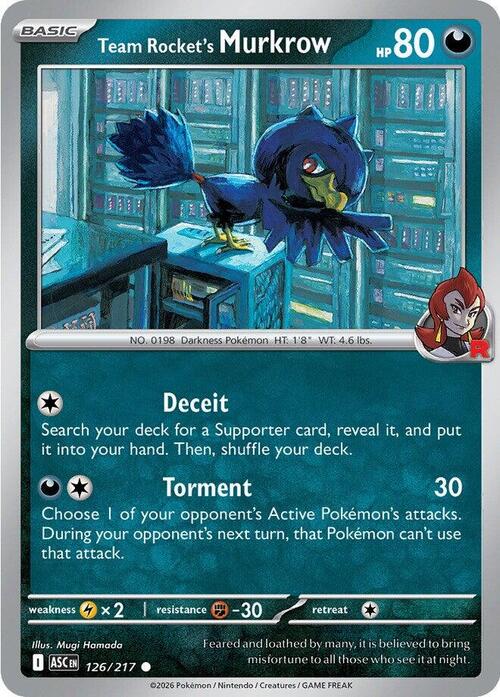 Murkrow del Team Rocket Frente
