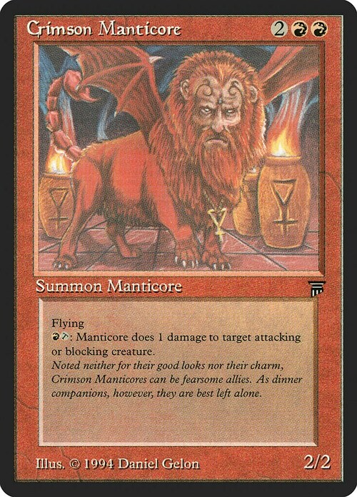 Crimson Manticore Card Front