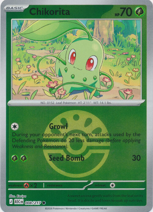 Chikorita Card Front