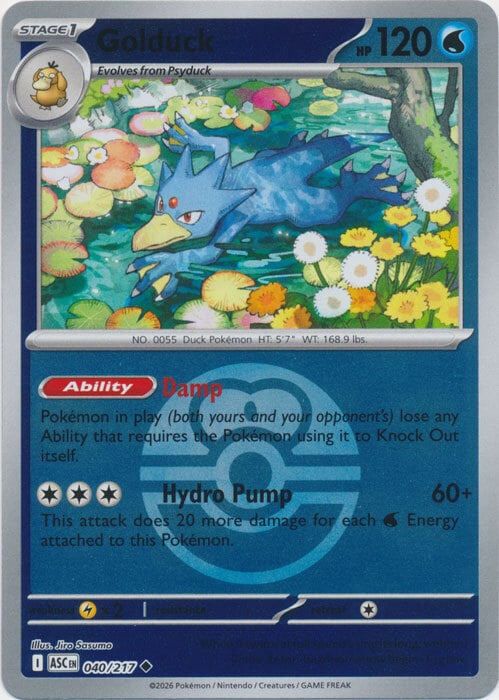 Golduck Card Front
