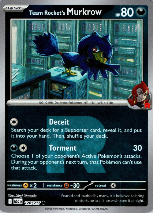 Murkrow del Team Rocket Card Front