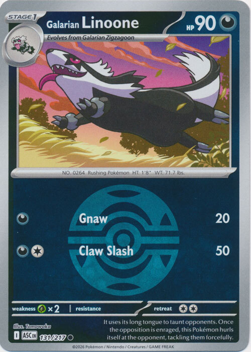 Linoone di Galar Card Front