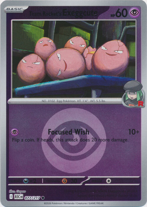 Exeggcute del Team Rocket Card Front