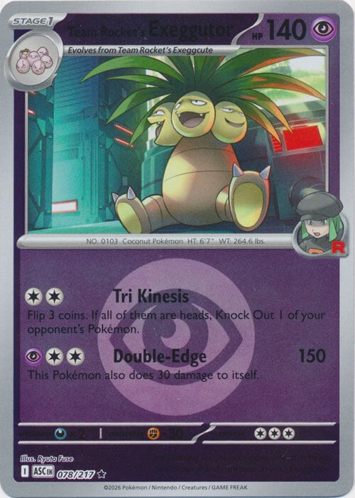 Exeggutor del Team Rocket Card Front