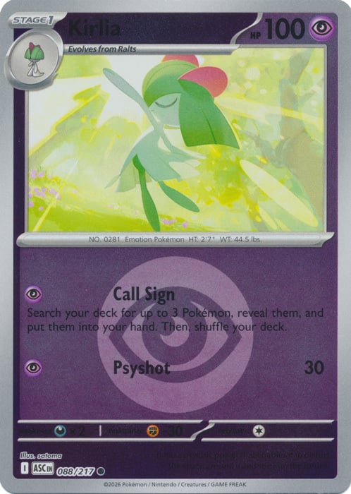 Kirlia Card Front