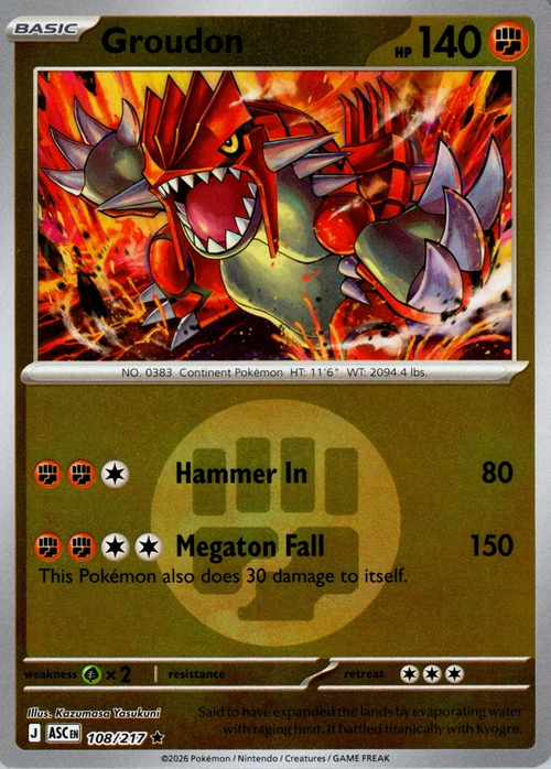 Groudon Card Front