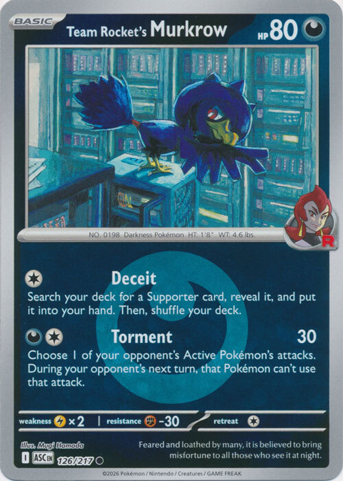 Murkrow del Team Rocket Card Front