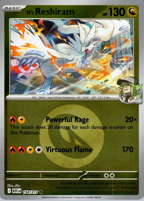 Reshiram de N Frente