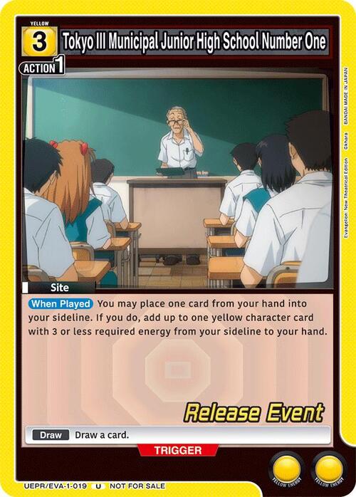 Tokyo III Municipal Junior High School Number One Card Front