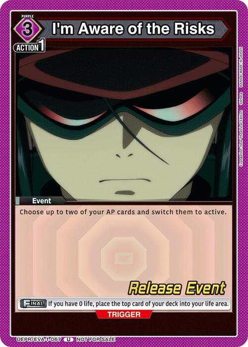 "I'm Aware of the Risks" Frente