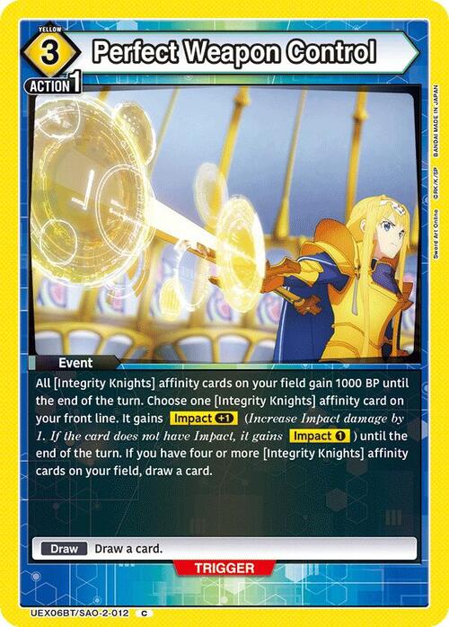 Perfect Weapon Control Card Front