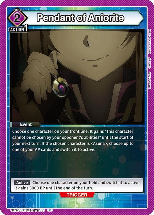 Pendant of Aniorite Card Front