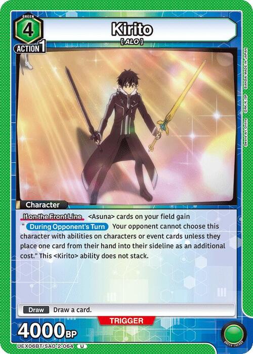 Kirito Card Front