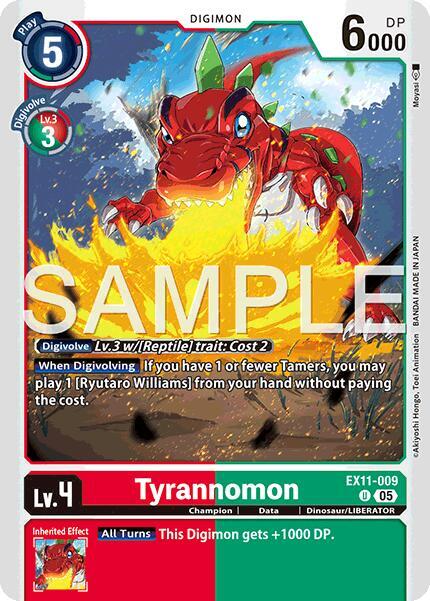 Tyrannomon Card Front