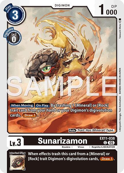 Sunarizamon Card Front