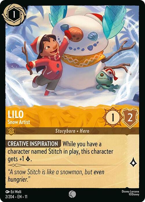 Lilo - Artista della Neve Card Front