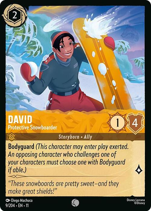 David - Snowboarder Protettivo Card Front