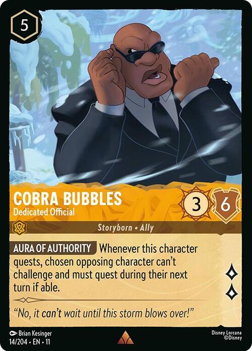 Cobra Bubbles - Dedito Agente Card Front