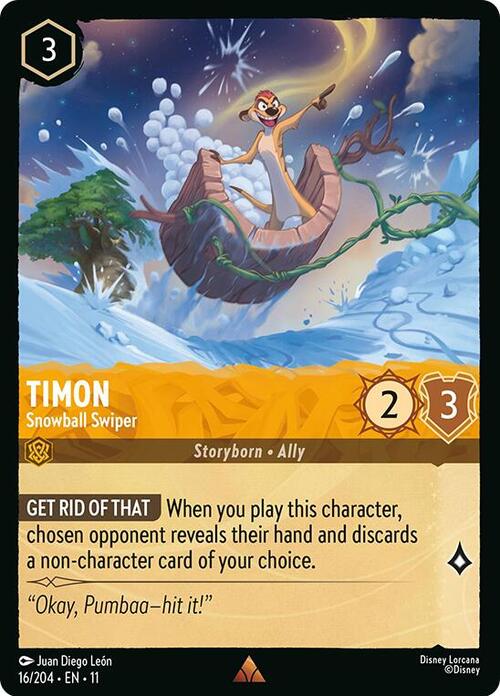 Timon - Rubapalle di Neve Card Front