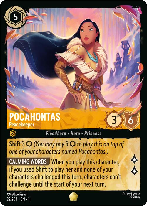 Pocahontas - Pacificatrice Card Front