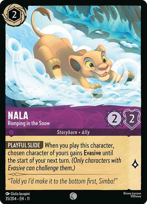 Nala - Che Gioca nella Neve Card Front