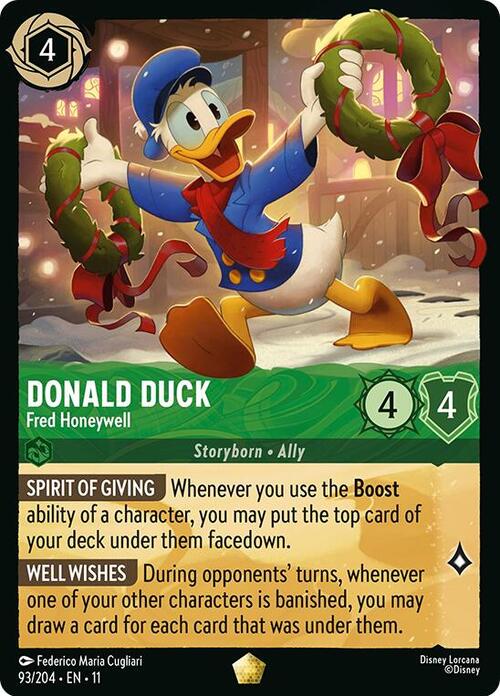 Donald Duck - Fred Honeywell Card Front