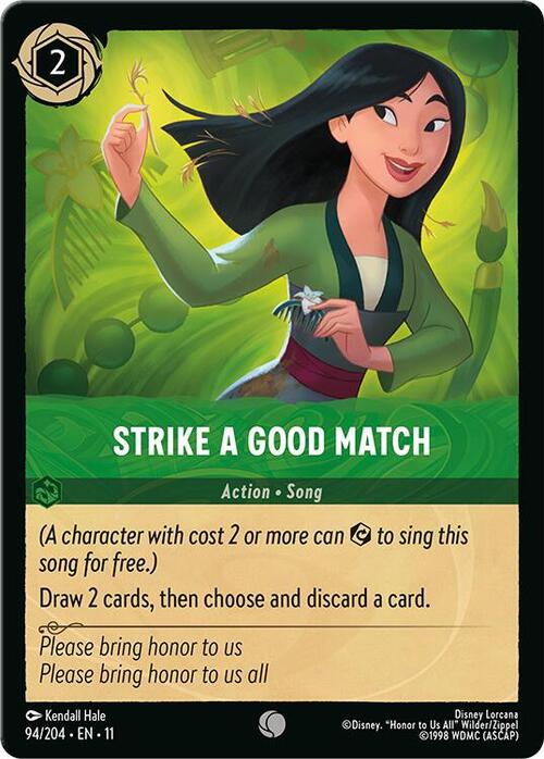 Strike A Good Match Card Front