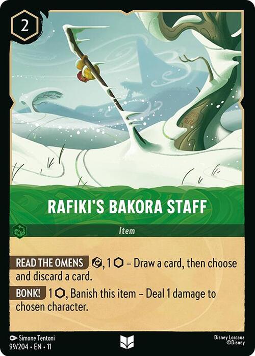 Rafiki's Bakora Staff Card Front