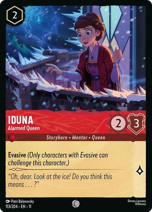 Iduna - Alarmed Queen Card Front