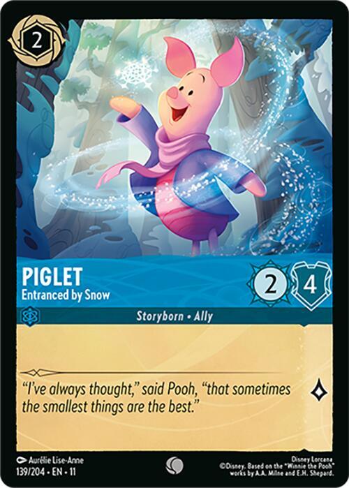 Piglet - Entranced by Snow Card Front