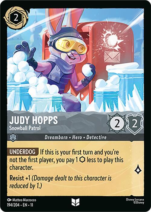 Judy Hopps - Pattuglia delle Palle di Neve Card Front
