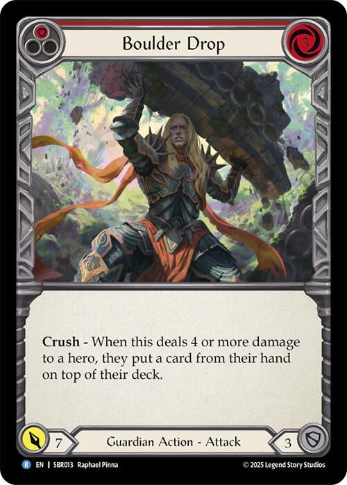 Boulder Drop (Red) Card Front