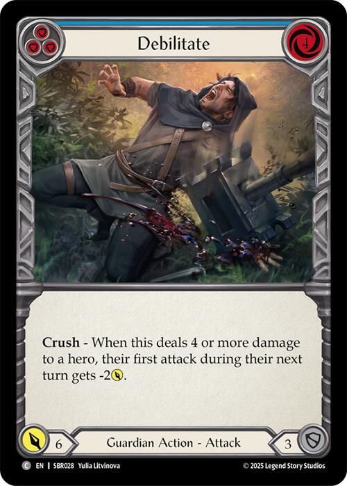 Debilitate (Blue) Card Front