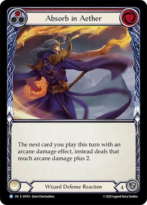 Absorb in Aether (Red) Card Front