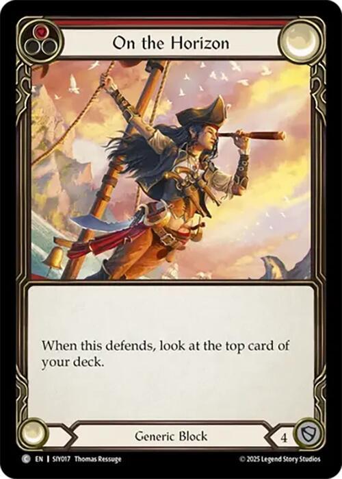 On the Horizon (Red) Card Front