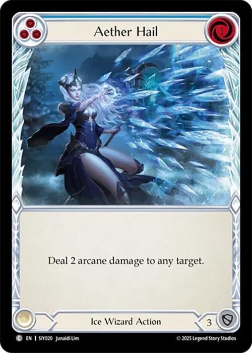 Aether Hail (Blue) Card Front