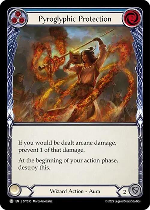 Pyroglyphic Protection (Blue) Frente