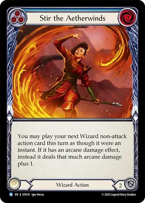 Stir the Aetherwinds (Blue) Card Front